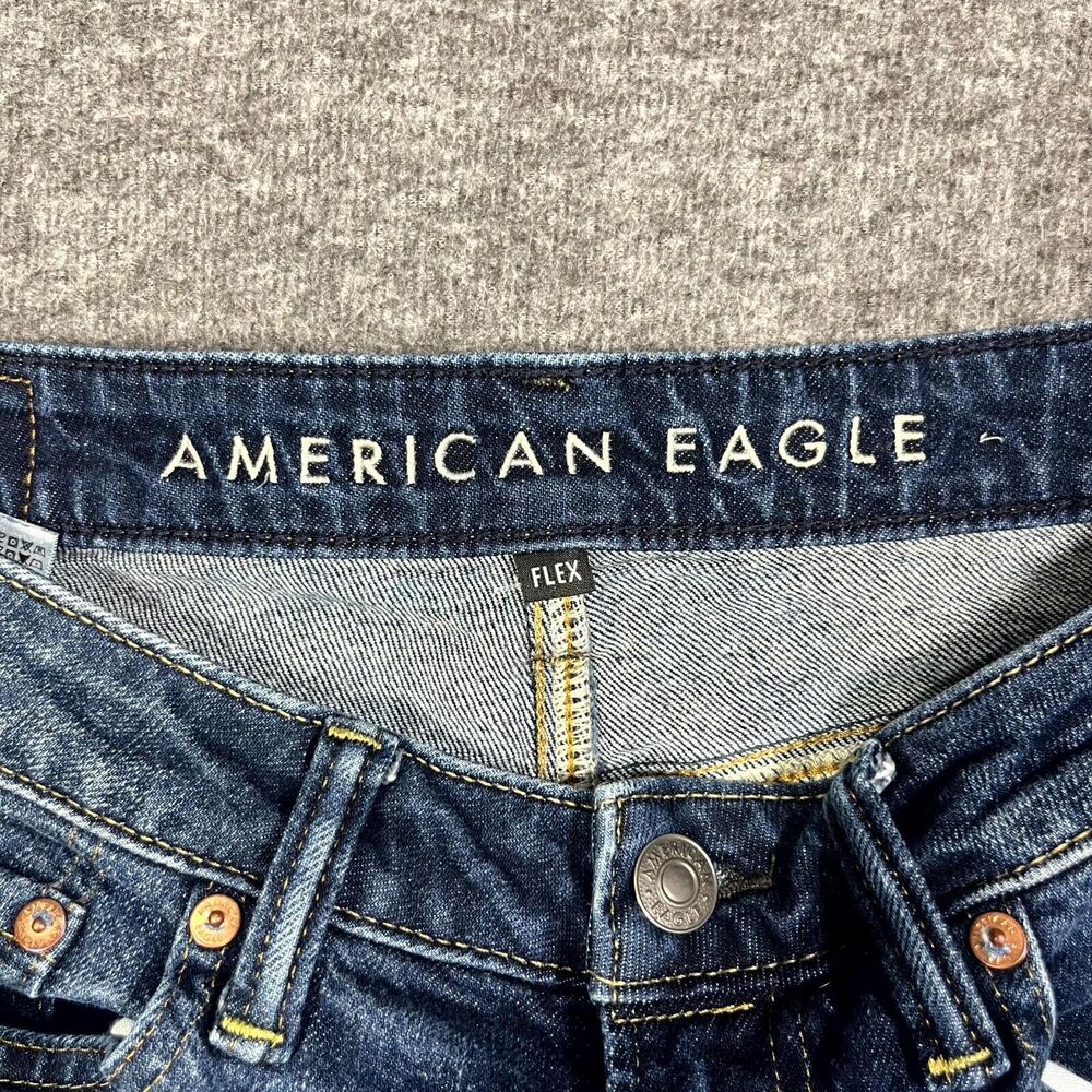 American Eagle Jeans Mens 29x34 (A:30x32.5) Athletic fit Whiskered Flex Denim - Picture 7 of 12